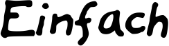 Einfach Font