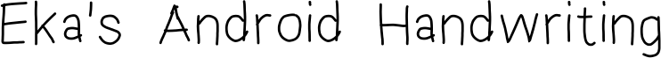 Eka's Android Handwriting Font