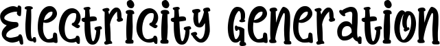 Electricity Generation Font