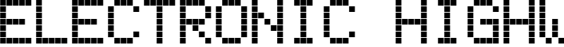 Electronic Highway Sign Font