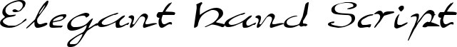 Elegant Hand Script Font