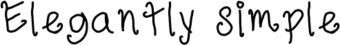 Elegantly Simple Font