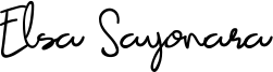 Elsa Sayonara Font