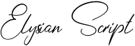Elysian Script Font