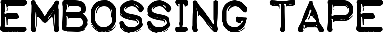 Embossing Tape Font