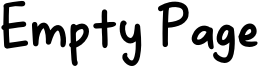 Empty Page Font