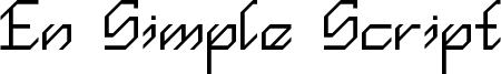 En Simple Script Font