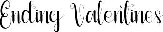 Ending Valentines Font
