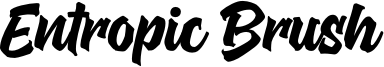 Entropic Brush Font