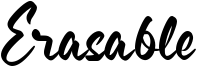 Erasable Font