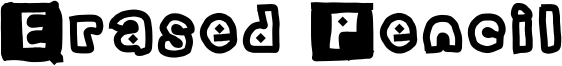 Erased Pencil Font
