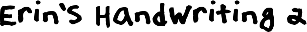 Erin's Handwriting 2 Font