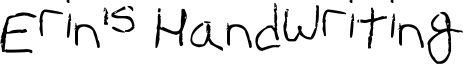 Erin's Handwriting Font