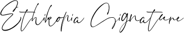 Ethikopia Signature Font