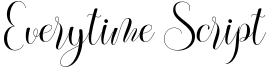Everytime Script Font