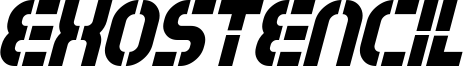 Exostencil Italic.otf
