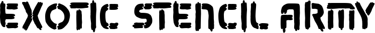 Exotic Stencil Army Font