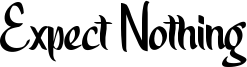 Expect Nothing Font