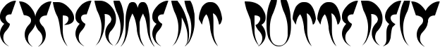 Experiment Butterfly Font
