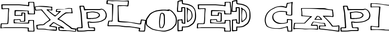 Exploded Capital Font