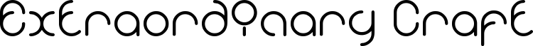 Extraordinary Craft Font