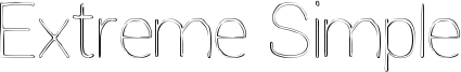 Extreme Simple Font