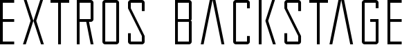 Extros Backstage Font