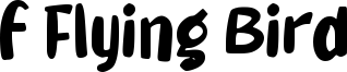 f Flying Bird Font