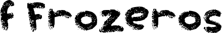 f Frozeros Font