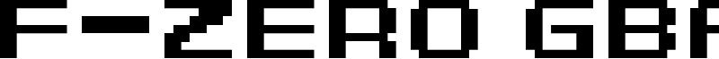 F-Zero GBA Text 1 Font