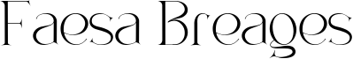 Faesa Breages Font
