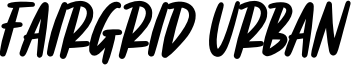 Fairgrid Urban Font