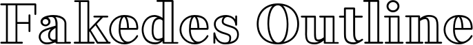 Fakedes Outline Font
