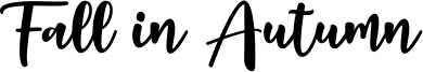 Fall in Autumn Font