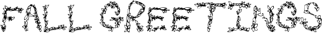 Fall Greetings Font