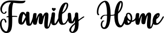 Family Home Font