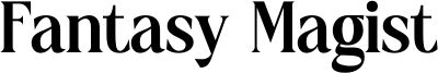Fantasy Magist Font