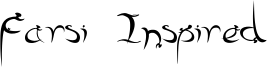 Farsi Inspired Font