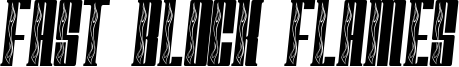 Fast Block Flames Font
