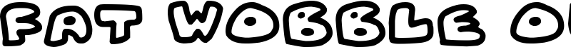 Fat Wobble Outlines Font