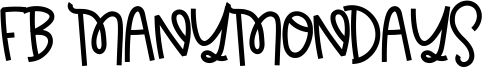 FB ManyMondays Font