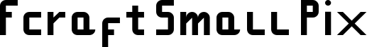 Fcraft Small Pix Font