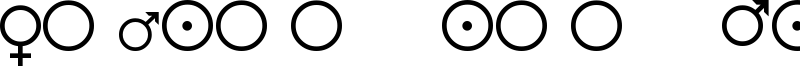Female and Male Symbols Font