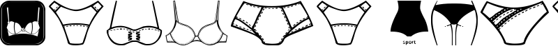Female Underwear Font
