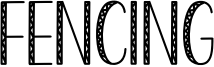 Fencing Font