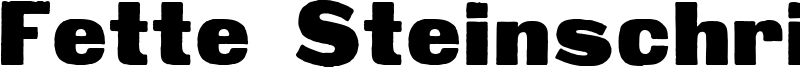 Fette Steinschrift Font
