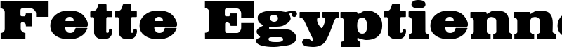 Fette Egyptienne Font
