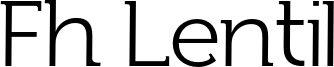 Fh Lentil Font