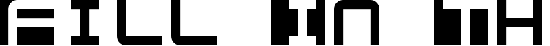 Fill In The Gaps Font