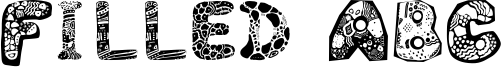 Filled ABC Font